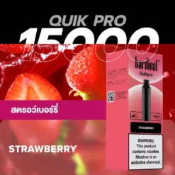 Pod Ks Quik Pro 15000 Puff Strawberry (สตรอเบอรี่)